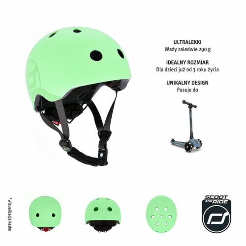 SCOOTANDRIDE Kask S-M dla dzieci 3+ Kiwi - obrazek 2