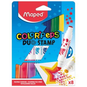 Maped Creativ Flamastry dwustronne z pieczątkami 8 szt. pud. z zaw.