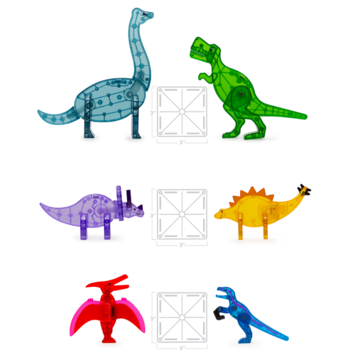 MAGNA-TILES® Klocki Magnetyczne Dino World XL 50 el - obrazek 3