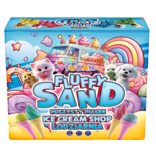 ZESTAW FLUFFY SAND – PUSZYSTY PIASEK LODZIARNIA