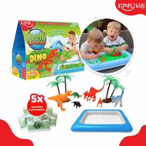 Zestaw do tworzenia gelli z figurkami i tacą Gelli Worlds Dino Pack 3+, Zimpli Kids - obrazek 2