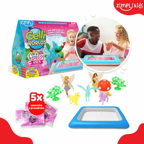 Zestaw do tworzenia gelli z figurkami i tacą Gelli Worlds Fantasy Pack 3+, Zimpli Kids - obrazek 2