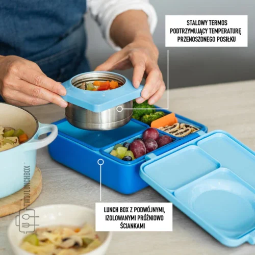 OMIE OMIEBOX lunch box z termosem, Blue Sky - obrazek 5