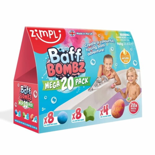 Zimpli Kids Musujące bomby do kąpieli zmieniające kolor wody Baff Bombz 20 szt. 3+