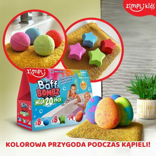 Zimpli Kids Musujące bomby do kąpieli zmieniające kolor wody Baff Bombz 20 szt. 3+ - obrazek 2