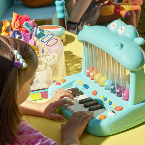 Hippo Pop Play Piano – KEYBOARD ze SKACZĄCYMI PTASZKAMI - obrazek 2