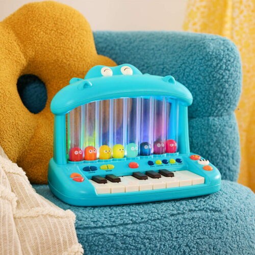 Hippo Pop Play Piano – KEYBOARD ze SKACZĄCYMI PTASZKAMI - obrazek 4