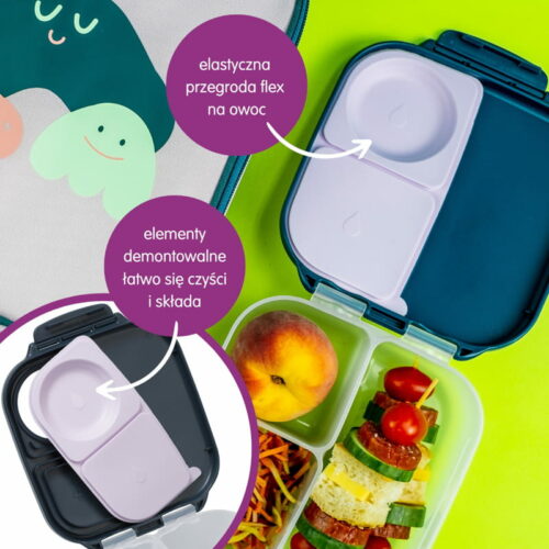 Zestaw Mini Lunchbox + Butelka tritanowa ze słomką 450 ml, Ocean Breeze, b.box - obrazek 5