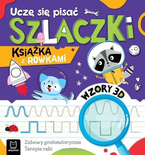 Uczę się pisać szlaczki Książka z rowkami Wzory 3D