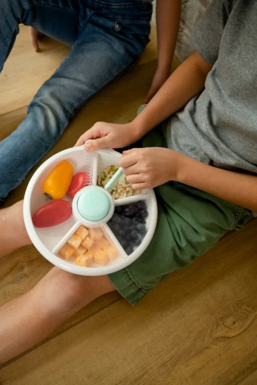 GOBE LARGE SNACK SPINNER duży pojemnik na przekąski, Macaron Blue - obrazek 5