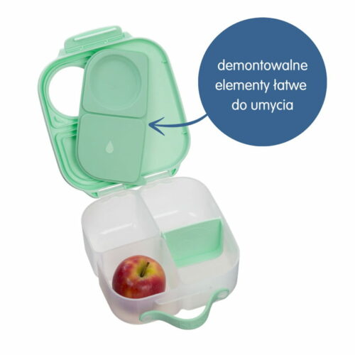 B.box lunchbox dla dzieci do szkoły - szczelna mini śniadaniówka z przegródkami Spearmint - obrazek 4