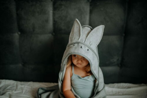 MEMI Bambusowy ręcznik light grey - rabbit - obrazek 3