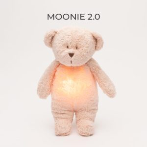 MOONIE 2.0 ROSE - SZUMIĄCY MIŚ ORGANIC Z LAMPKĄ
