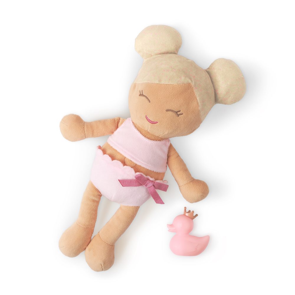 LullaBaby bath doll – lalka przytulanka DO KĄPIELI – blondynka, wersja bez ręczniczka1