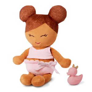 LullaBaby bath doll – lalka przytulanka DO KĄPIELI – szatynka, wersja bez ręczniczka