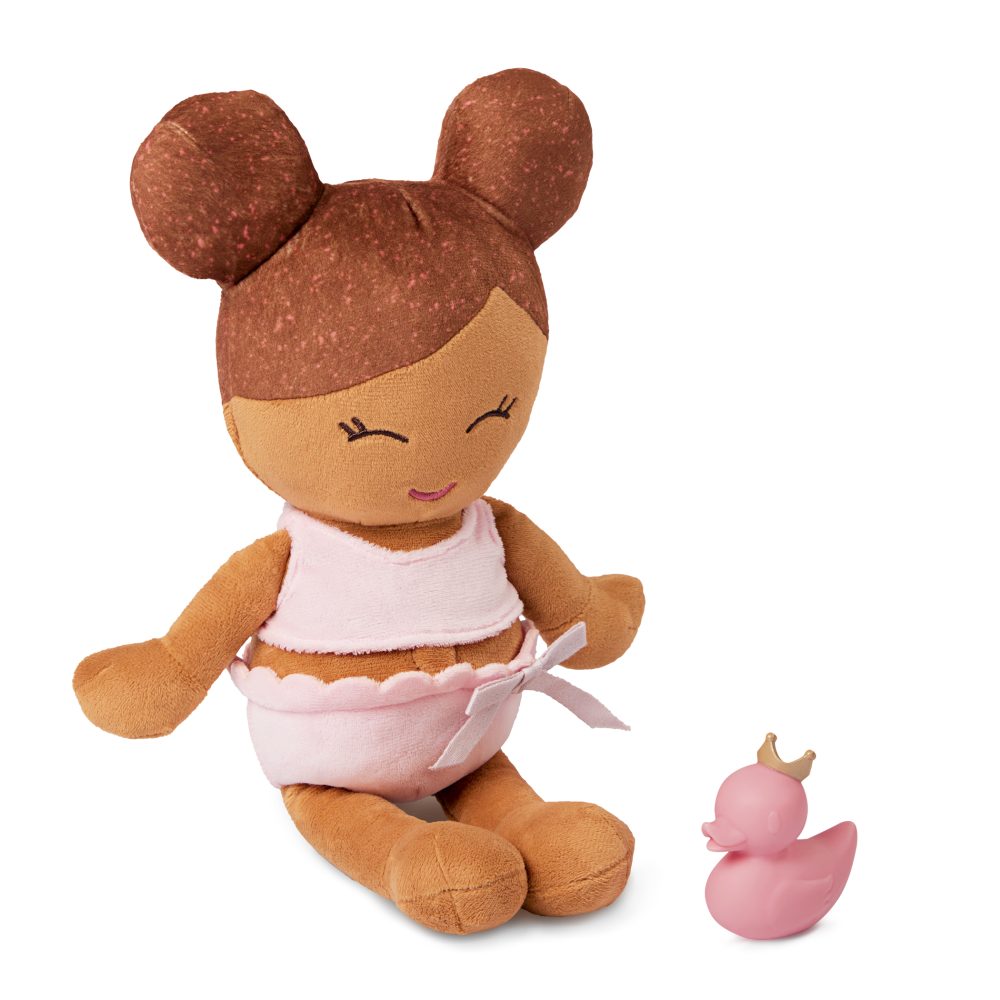 LullaBaby bath doll – lalka przytulanka DO KĄPIELI – szatynka, wersja bez ręczniczka3