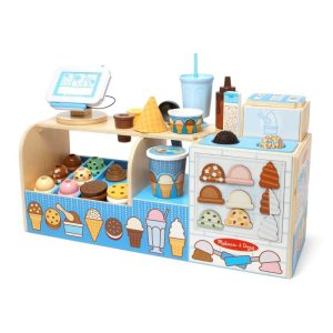 Melissa&Doug Mega lodziarnia - drewniany zestaw do zabawy w sklep z lodami