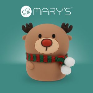 MARY'S lampka nocna LED Reniferek z szalikiem