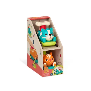 B.Toys ZESTAW autek PawMobiles – kot i pies z NAPĘDEM push&go