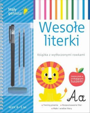AWM MAŁY GENIUSZ WESOŁE LITERKI KSIĄŻKA Z ROWKAMI