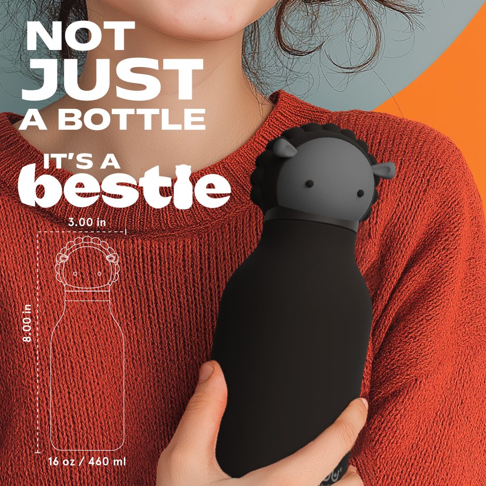 Butelka termiczna ze słomką Bestie Asobu – Owca 460 ml 1