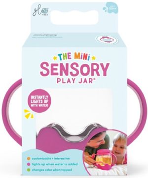 Glo Pals, Mini słoik sensoryczny do napełnienia wodą, kolor rózowy