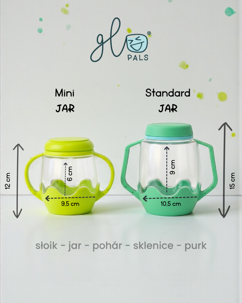 Glo Pals, CASE x3 Mini słoik sensoryczny, świecący do napełnienia wodą, kolor niebieski3