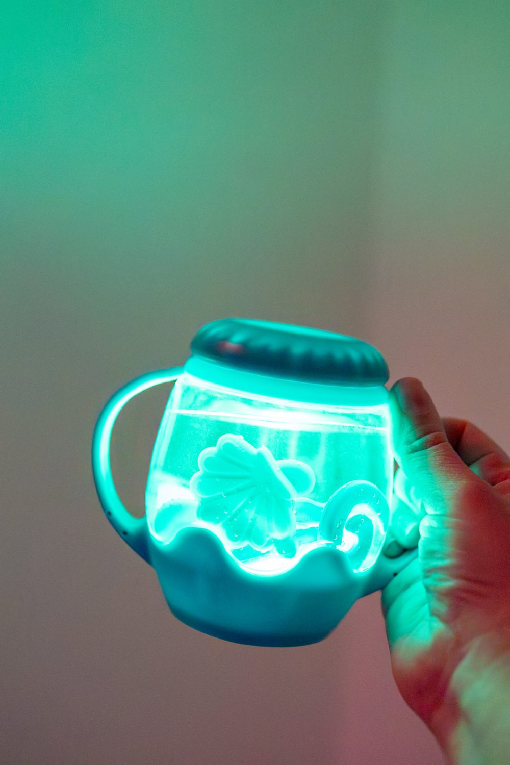 Glo Pals, CASE x3 Mini słoik sensoryczny, świecący do napełnienia wodą, kolor niebieski5