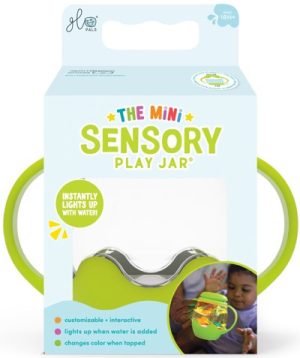 Glo Pals, Mini słoik sensoryczny, świecący do napełnienia wodą, kolor zielony