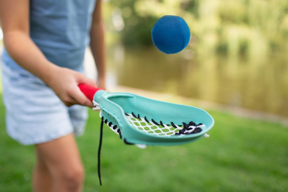 BS Toys, Zestaw rakietek z miękką piłką do LACROSSE, outdoor1