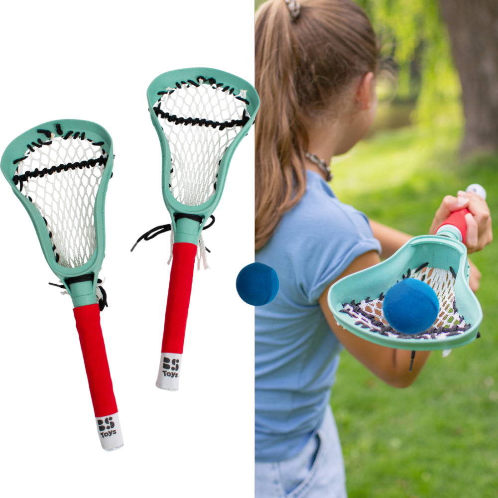 BS Toys, Zestaw rakietek z miękką piłką do LACROSSE, outdoor5