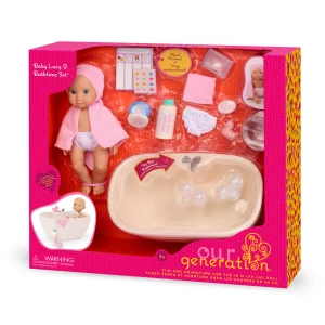 Lalka niemowlę z wanną, nocnikiem i akcesoriami do pielęgnacji – Baby Lacy & Bathtime Set OG