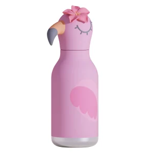 Butelka termiczna ze słomką Bestie Asobu – Flaming 460 ml