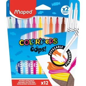Maped Flamastry Colorpeps Oops wymazywalne 12 szt