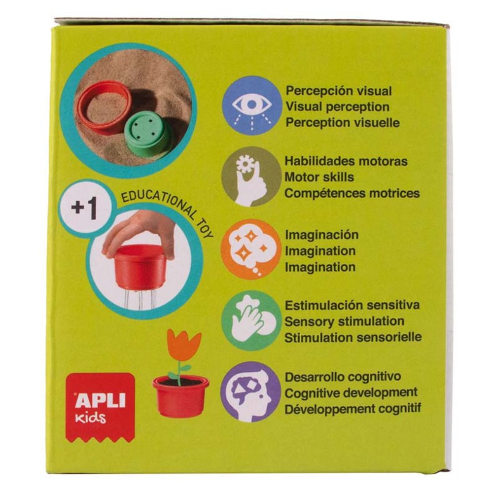 Kolorowe kubeczki do kąpieli, piasku Bath Time Apli Kids - 8 szt. - obrazek 4