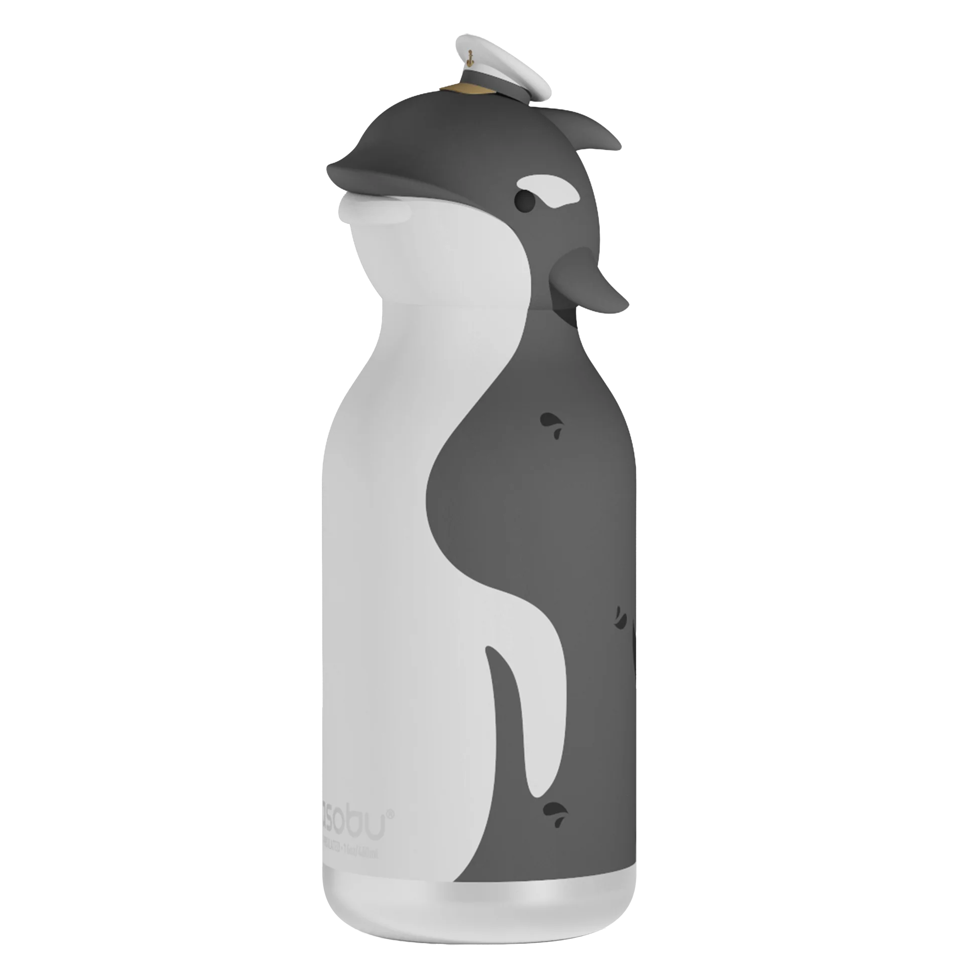 Butelka termiczna ze słomką Bestie Asobu – Wieloryb 460 ml