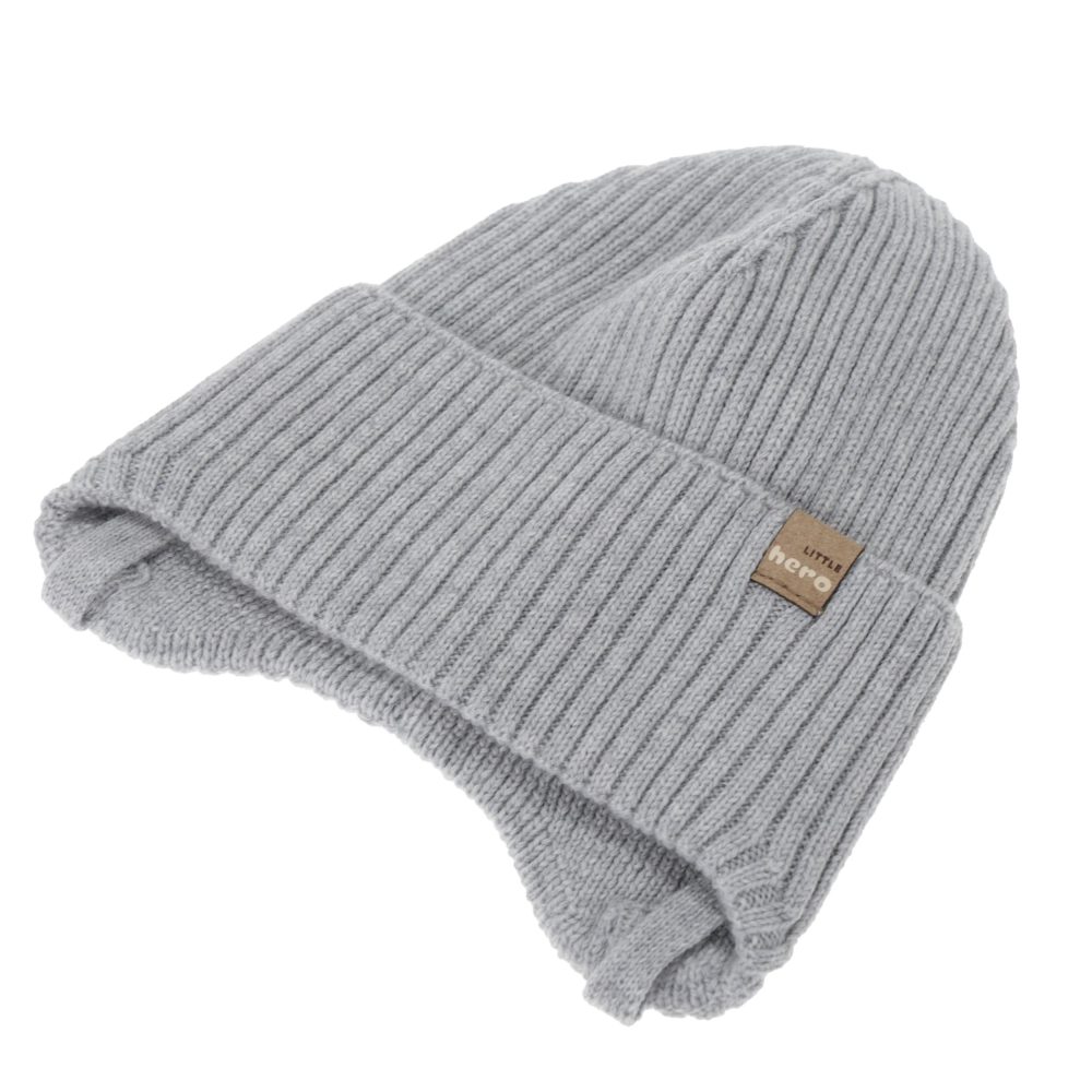 Czapka jesienna, wiosenna dla chłopca, 100% wełniana merino, beżowa Fenaro4