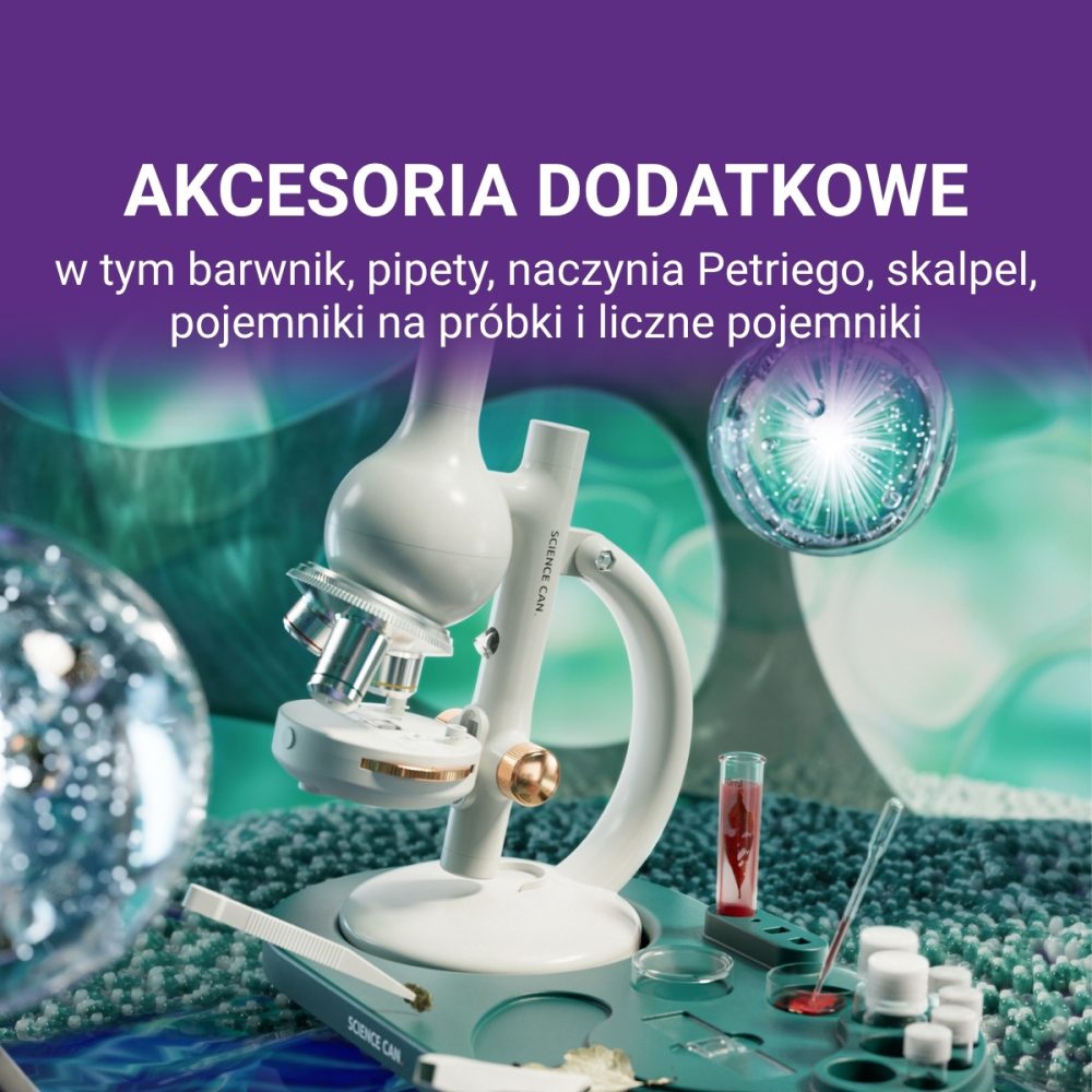 Mikroskop Młodego Badacza – Laboratorium 1600x 8+ Science Can 4