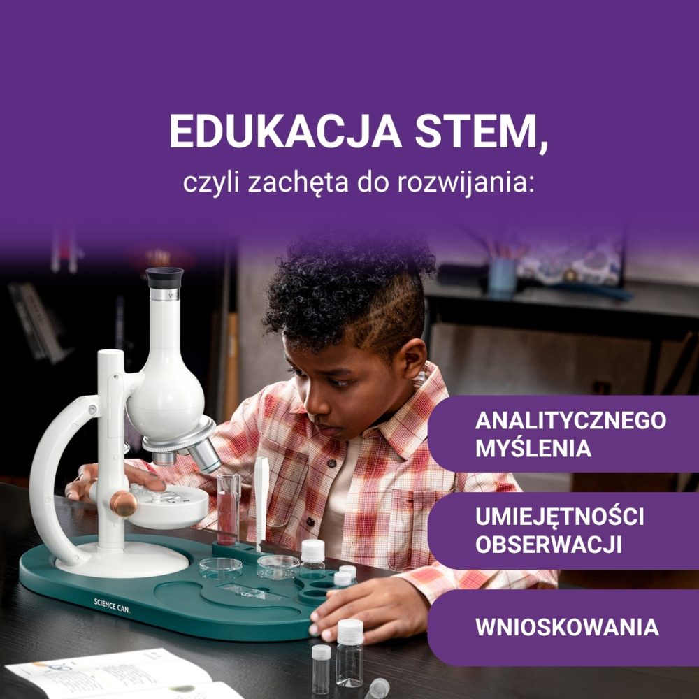 Mikroskop Młodego Badacza – Laboratorium 1600x 8+ Science Can 5