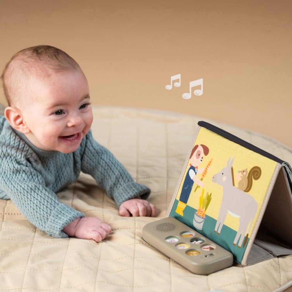 Muzyczna Książeczka Sensoryczna Farma – Zabawka Rozwojowa na Czas na Brzuszku Taf Toys3