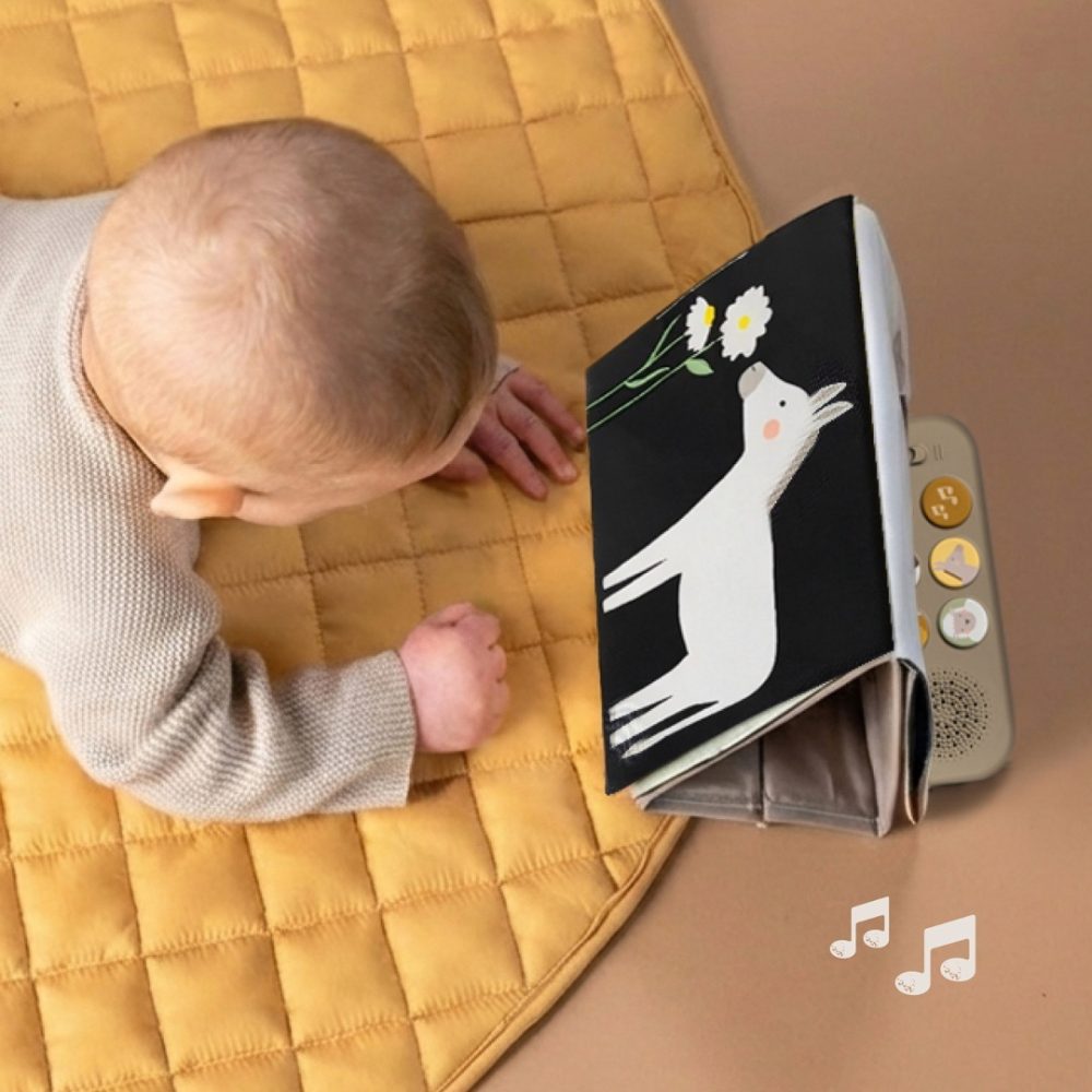 Muzyczna Książeczka Sensoryczna Farma – Zabawka Rozwojowa na Czas na Brzuszku Taf Toys5