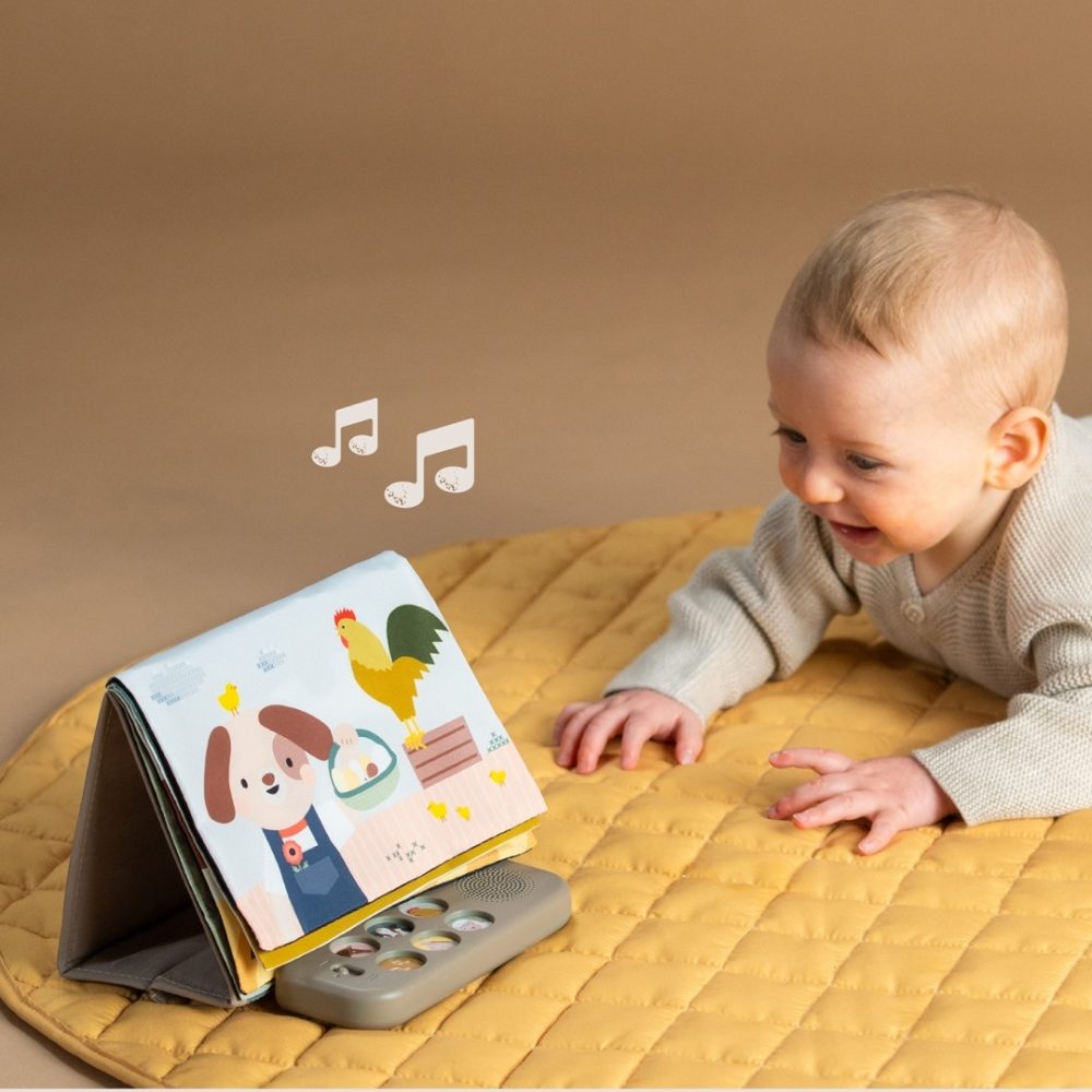 Muzyczna Książeczka Sensoryczna Farma – Zabawka Rozwojowa na Czas na Brzuszku Taf Toys8