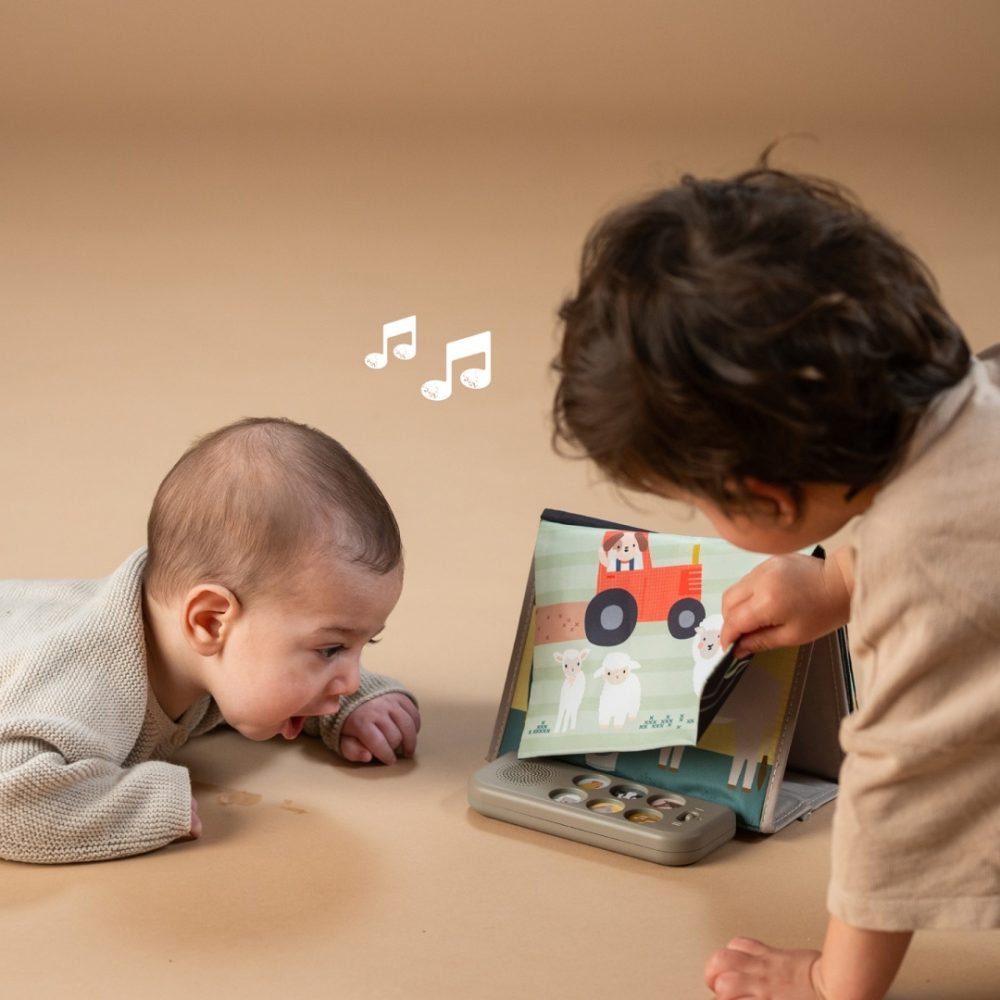 Muzyczna Książeczka Sensoryczna Farma – Zabawka Rozwojowa na Czas na Brzuszku Taf Toys9