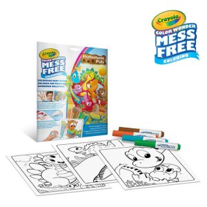 Crayola Kolorowanka dla dzieci i 4 niebrudzące magiczne flamastry Color Wonder Mess Free Dinozaury 3+