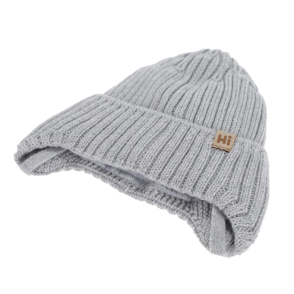 Czapka zimowa dla chłopca, beżowa, 100% wełniana merino, podszyta bawełną Garnet2