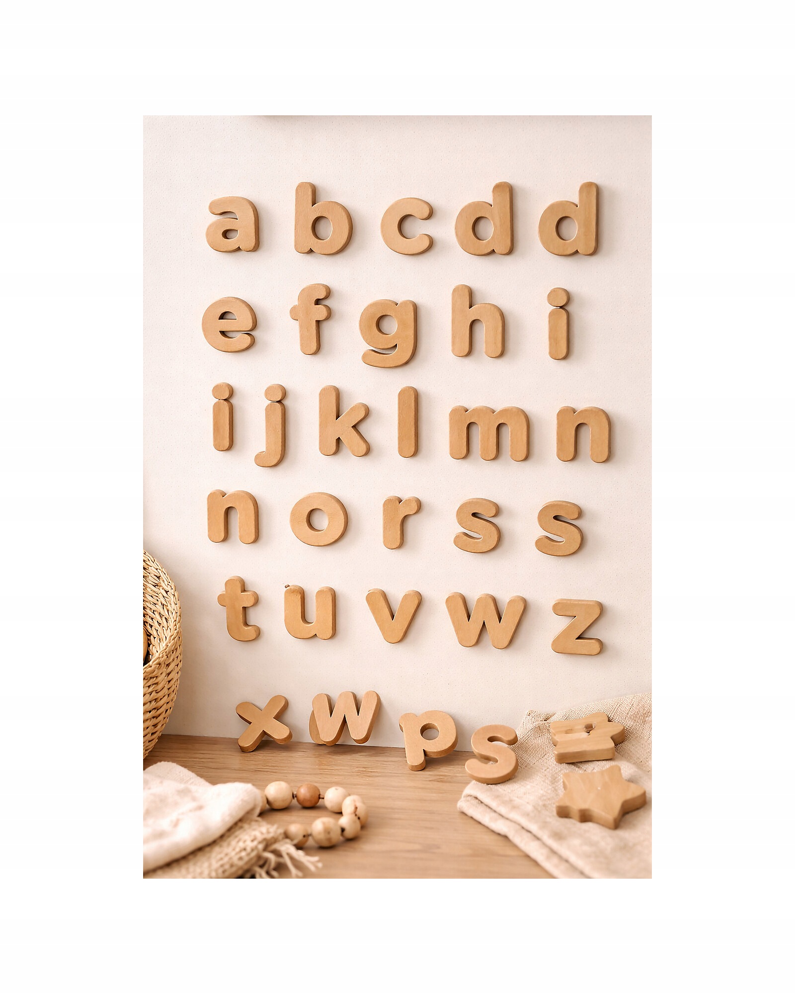 Family Nation MagneKids magnetyczne litery drewniane 36 el. - Wood - obrazek 3