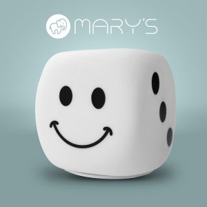 MARY'S lampka nocna LED kostka biała