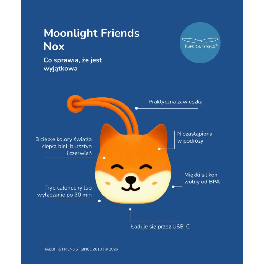 Moonlight Friends - Lis NOX lampka do zawieszenia2