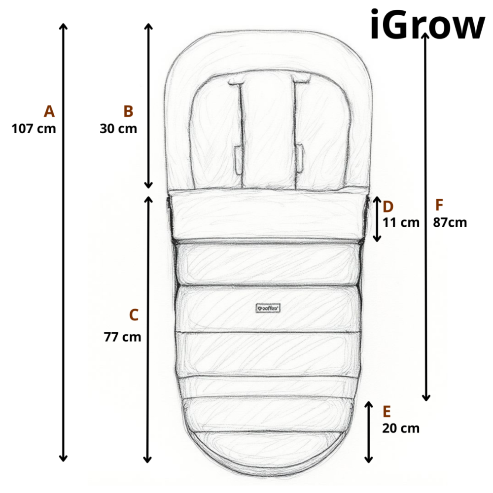 Regulowany śpiwór iGrow Scandi 0-36m beige 2