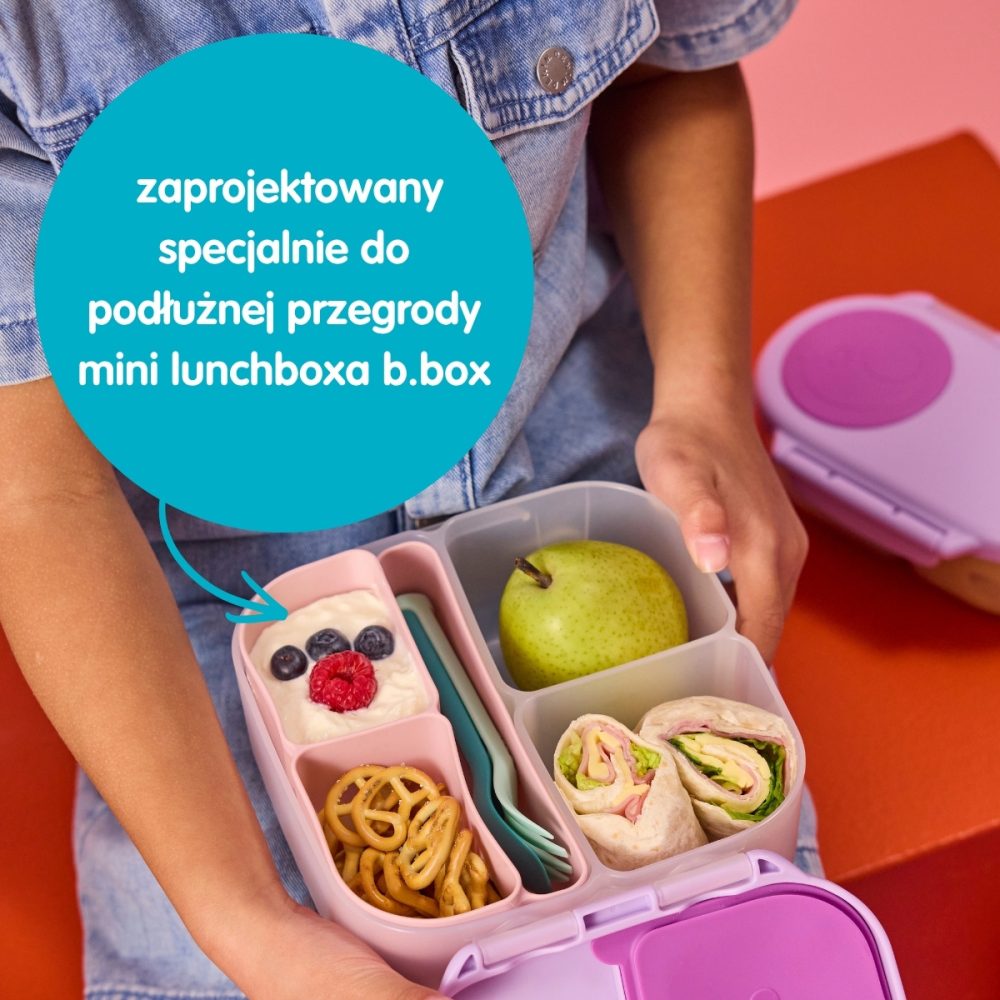 b.box Silikonowy wkład do mini lunchboxa z przegrodą na sztućce Ocean2